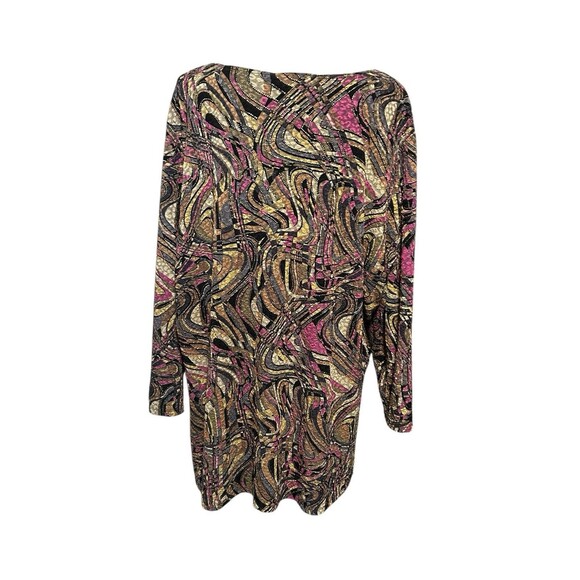 JM Collection Baroque Paisley TUNIC Scoop Neck Whimsical Dark Fairy Grunge 2X - Picture 4 of 8
